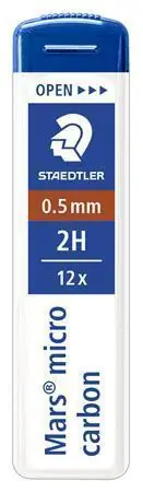 Vysoce Kvalitní Grafitová tuha do mikrotužky "Mars Micro", 2H, 0,5mm, STAEDTLER OFERTA office vše pro kancelář