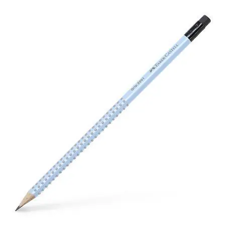 Grafitová tužka s gumou "Grip 2001", nebesky modrá, B, trojhranná, FABER-CASTELL 217274 OFERTA office vše pro kancelář Ověřený