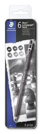 Pouze Dnes Grafitové tužky "Mars Lumograph black 100B", 6 tvrdostí, šestihranná, umělecká, sada, STAEDTLER 100B OFERTA office vše pro kancelář