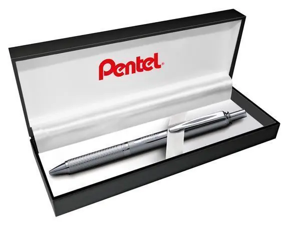 Cenově Výhodný Kuličkové pero "EnerGel BL-407", modrá, 0,35 mm, stiskací mechanismus, stříbrné tělo, PENTEL BL407-A OFERTA office vše pro kancelář