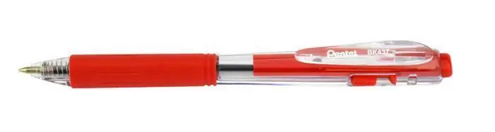 Kuličkové pero "BK437", červená, 0,35 mm, stiskací mechanismus, PENTEL BK437-B OFERTA office vše pro kancelář Časově Omezené