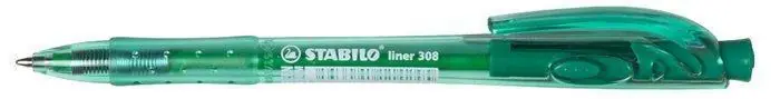 Kuličkové pero "Liner 308", zelená, 0,3mm, stiskací mechanismus, STABILO OFERTA office vše pro kancelář Nejlepší Cena
