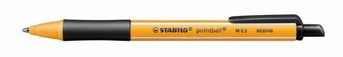 Pouze Dnes Kuličkové pero "Pointball", černá, 0,5mm, stiskací mechanismus, STABILO OFERTA office vše pro kancelář