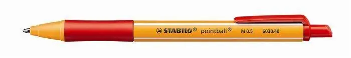 Kuličkové pero "Pointball", červená, 0,5mm, stiskací mechanismus, STABILO OFERTA office vše pro kancelář Horká Nabídka
