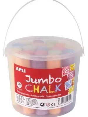Křída na chodník, mix barev, kulatá, jumbo, 20 ks, APLI OFERTA office vše pro kancelář Nová Kolekce