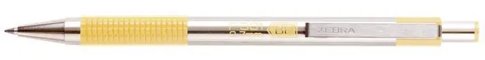 Nejlepší Volba Kuličkové pero "F 301", modrá, 0,24 mm, žluté tělo z nerezové oceli, ZEBRA 90705 OFERTA office vše pro kancelář