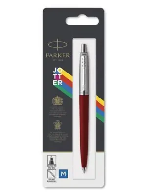 Kuličkové pero "Royal Jotter Originals", modré, 0,7 mm, stříbrný klip, červené tělo pera, PARKER 701 OFERTA office vše pro kancelář Aktuální