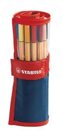 Liner "Point 88", 25 barev, rolovací pouzdro, 0,4mm, STABILO OFERTA office vše pro kancelář Nejlepší Cena