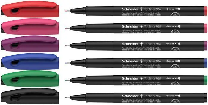 Liner "Topliner 967", 6 barev, 0,4mm, SCHNEIDER OFERTA office vše pro kancelář Nová Kolekce