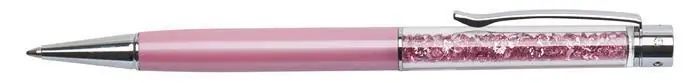 Kuličkové pero "Touch", růžová, bílé krystaly SWAROVSKI®, 14 cm, ART CRYSTELLA® 1805XGT552 OFERTA office vše pro kancelář Novinka