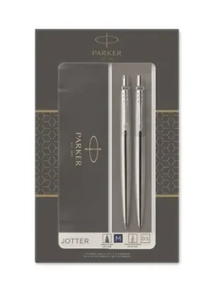 Objednat Nyní Kuličkové pero a mikrotužka "Royal Jotter", modrá, nerez tělo, stříbrný klip, PARKER OFERTA office vše pro kancelář