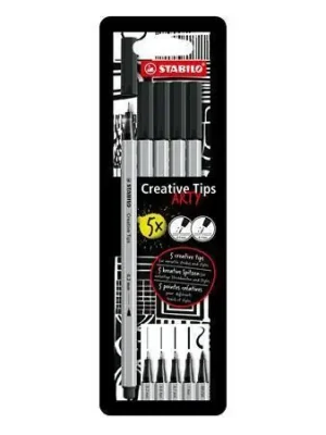 Linery "Creative Tips ARTY", sada, černá, 5 šířek stopy, STABILO 89/5-1-20 OFERTA office vše pro kancelář Nakupujte Hned
