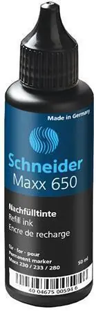 Náplň do permanentního popisovače "650", černá, 50 ml, pro 230, 233, 280, SCHNEIDER OFERTA office vše pro kancelář Rychlé Dodání