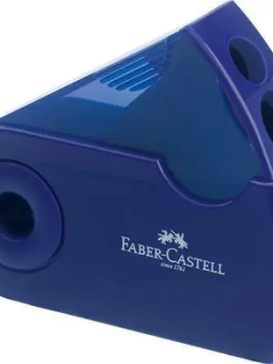 Vysoce Kvalitní Ořezávátko, displej/12 ks, modrá / červená, 2 otvory, se zásobníkem, FABER-CASTELL 182701 OFERTA office vše pro kancelář