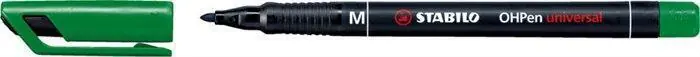 Značkový Permanentní popisovač "OHPen M", zelená, 1mm, STABILO OFERTA office vše pro kancelář