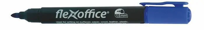 Permanentní popisovač "PM03", modrá, 1,5mm, kuželový hrot, FLEXOFFICE OFERTA office vše pro kancelář Nejlepší Volba