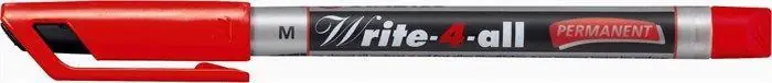 Víkendová Akce Permanentní popisovač "Write-4-all", červená, 1mm, kuželový hrot, STABILO OFERTA office vše pro kancelář