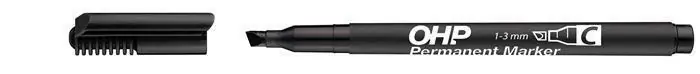 Permanentní popisovač, OHP, C, černá, 1-4mm, klínový hrot, ICO OFERTA office vše pro kancelář Jen Po Omezenou Doba