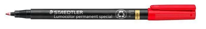 Cenová Bomba Permanentní popisovač "Lumocolor Special 319 F", červená, 0,6mm, STAEDTLER OFERTA office vše pro kancelář