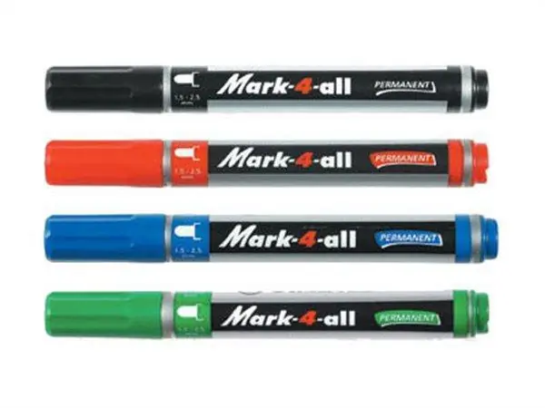 Výprodej Permanentní popisovač "Mark-4-all", zelená, 1,5-2,5mm, kuželový hrot, STABILO OFERTA office vše pro kancelář