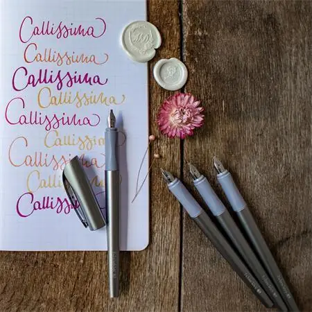 Plnicí pero, dárková sada "Callissima", antracitově šedá, 1,1 mm, dárek 1,5 a 1,8 mm hrot SCHNEIDER OFERTA office vše pro kancelář Speciální Cena