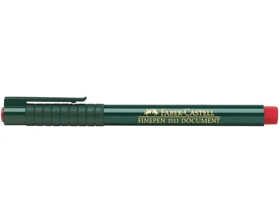Značkový Popisovač "Finepen 1511", červená, 0,4 mm, FABER-CASTELL 263282 OFERTA office vše pro kancelář