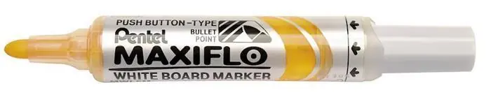 Popisovač na bílou tabuli "Maxiflo MWL5M", žlutá, 2,5 mm, kuželový hrot, PENTEL OFERTA office vše pro kancelář Zlevněný