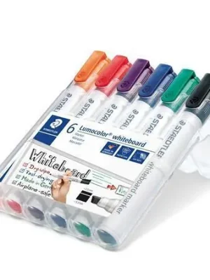 Popisovač na bílou tabuli 351 B WP6 "Lumocolor 351 B", sada, 6 barev, klínový hrot, STAEDTLER OFERTA office vše pro kancelář Speciální Cena