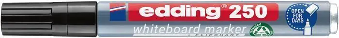 Popisovač na bílou tabuli a flipchart "250", černá, 1-3mm, kuželový hrot, EDDING OFERTA office vše pro kancelář Expresní Doručení