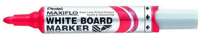 Popisovač na bílou tabuli "Maxiflo MWL5M", červená, 2,5 mm, kuželový hrot, PENTEL OFERTA office vše pro kancelář Značkový