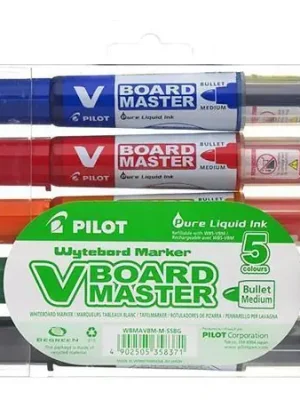 Popisovače "V-Board Master" na bílou tabuli – sada, 5 barev, kuželový hrot, 2,3 mm, PILOT OFERTA office vše pro kancelář Kup Teď