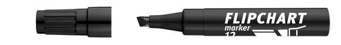 Popisovač na flipchart "Artip 12", černá, 1-4mm, klínový hrot, ICO OFERTA office vše pro kancelář Ověřený