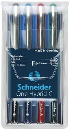 Jen Po Omezenou Doba Roller "One Hybrid C", sada, 4 barvy, 0,3 mm, SCHNEIDER OFERTA office vše pro kancelář