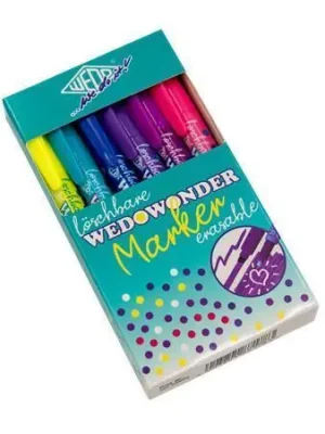 Sada fixů "Wedowonder", 6 různých barev, 2-3 mm, vymazatelné, oboustranné, WEDO 252330699 OFERTA office vše pro kancelář Jen Po Omezenou Doba