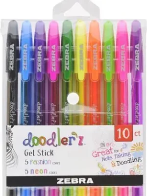 Poslední Šance Sada gelových per "Doodler‘z Neon & Fashion", 10 neonových barev, 0,33 mm, ZEBRA 02618 OFERTA office vše pro kancelář
