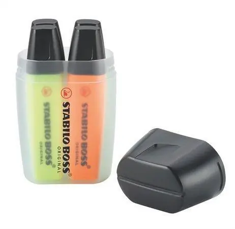 Dokud Zásoby Vydrží Zvýrazňovač "Boss Big Box", mix barev, 2-5mm, 4ks/bal., STABILO OFERTA office vše pro kancelář