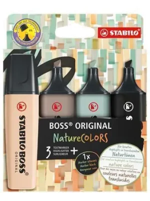 Výhodná Nabídka Zvýrazňovač "BOSS original NatureCOLORS", 4 barvy, 2-5 mm, STABILO 70/4-2-5 OFERTA office vše pro kancelář