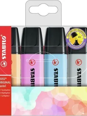 Zvýrazňovač "BOSS original Pastel", 4 barvy, 2-5mm, STABILO 70/4-4 OFERTA office vše pro kancelář Pouze Dnes