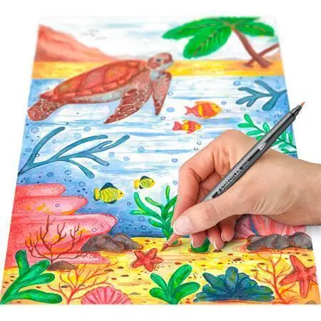 Štětcové fixy "Marsgraphic Duo", sada, 18 barev, 0,5-0,8/1,0-6,0 mm, oboustranné, STAEDTLER OFERTA office vše pro kancelář Jen Po Omezenou Doba