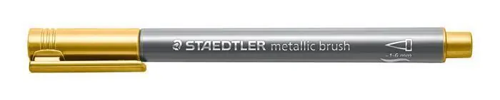 Štětcový fix "Design Journey Metallic Brush", zlatá, 1-6 mm, STAEDTLER 8321-11 OFERTA office vše pro kancelář Top Prodej