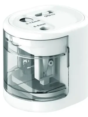 Ihned K Objednání Stolní ořezávátko "PS12-USB", bílá, 2 otvory, baterie/ USB, RAPESCO OFERTA office vše pro kancelář