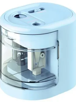 Originální Stolní ořezávátko "PS12-USB", modrá, 2 otvory, baterie/ USB, RAPESCO OFERTA office vše pro kancelář