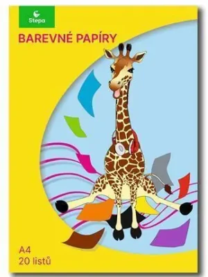Barevný papír A4/20/80g, 20listů, STEPA OFERTA office vše pro kancelář Nová Kolekce