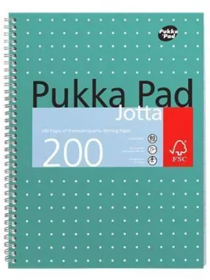 Blok "Metallic Jotta", A4+, linkovaný, 100 listů, spirálová vazba, PUKKA PAD OFERTA office vše pro kancelář Sezónní Sleva