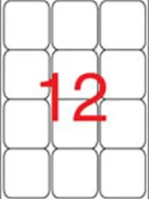 Etiketa, ILC, 63,5 x 72 mm, zaoblené rohy, 1200 ks/bal., APLI 02416 OFERTA office vše pro kancelář Novinka