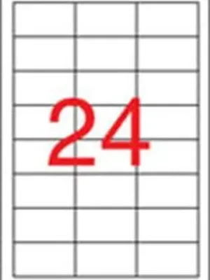 Vysoce Kvalitní Etiketa, 64,6x33,8 mm, snímatelná, zaoblené rohy, 2400 ks, APLI OFERTA office vše pro kancelář
