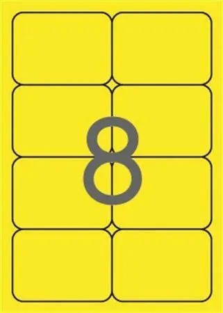 Ihned K Objednání Etiketa, fluorescentní žlutá, 99,1 x 67,7 mm, zaoblené rohy, 160 ks/bal., APLI 02874 OFERTA office vše pro kancelář