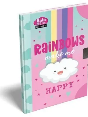 Deník/památník se zámkem "Lollipop Rainbow", A5, čistý, 60 listů, LIZZYSULI 7490225001 OFERTA office vše pro kancelář Nová Kolekce
