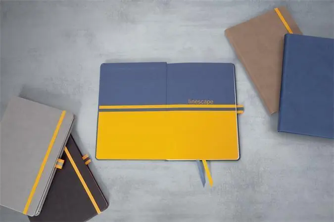 Ověřený Exkluzivní zápisník "Linescape", modrá-žlutá, A5, linkovaný, 88 listů, tvrdé desky, SIGEL LS105 OFERTA office vše pro kancelář