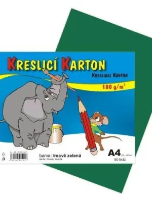 Kreslicí karton barevný A4/50/180g - tmavě zelená, STEPA OFERTA office vše pro kancelář Nakupujte Hned